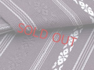 画像3: 角帯 ワンタッチで結べるメンズ作り帯 献上柄 男帯【灰紫系】 (3)