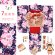 画像1: 七五三 着物 フルセット 2025年新作 ７歳 女の子 古典柄のお祝い着と結び帯＆箱せこセット 合繊【茄子紺色、雪輪と八重桜】 (1)