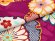 画像3: 七五三 着物 7歳 フルセット 女の子 子供着物 結び帯セット(合繊)【赤紫系、雪輪と菊】 (3)