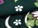 画像5: 七五三 着物 フルセット ７歳 女の子 古典柄のお祝い着と結び帯＆箱せこセット 合繊【深緑、流水に梅・菊】 (5)