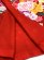 画像8: 七五三 着物 7歳 女の子 絵羽柄の着物 四つ身 子供振袖 単品(合繊)【赤、ユリとバラ】 (8)