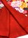 画像9: 七五三 着物 7歳 女の子 絵羽柄の着物 四つ身 子供振袖 単品(合繊)【赤、ユリとバラ】 (9)