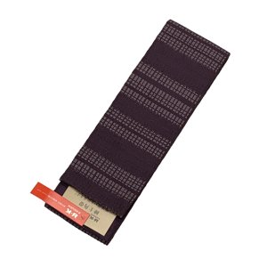 画像2: メンズ 角帯 男性用 R・Kブランド 着物や浴衣に 結び方のしおり付き 日本製【茶紫系】 (2)