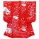 画像2: 七五三 着物 7歳 女の子 フルセット 正絹 本絞り 刺繍入りの子供着物 作り帯セット【赤、鞠と束ね熨斗】 (2)