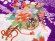 画像7: 七五三 着物 7歳 女の子用 本絞り 刺繍入り 子供着物(正絹)【紫、花車】 (7)