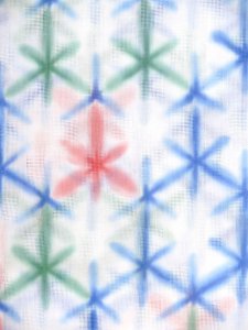 画像2: 【少し訳あり】子供浴衣 “式部浪漫”ブランド 女の子浴衣 単品 120サイズ【ブルー、麻の葉】 (2)