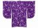 画像5: 卒業式の着物 小紋柄の二尺袖 単品 ショート丈 フリーサイズ【紫、麻の葉】 (5)