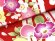 画像3: 卒業式 袴 セット 女子用 二尺袖着物 ショート丈 刺繍ぼかし袴 2点セット(合繊)【赤、縦枠と花輪】 (3)