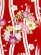 画像4: 卒業式 袴 セット 女子用 二尺袖着物 ショート丈 刺繍ぼかし袴 2点セット(合繊)【赤、縦枠と花輪】 (4)