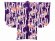 画像2: 卒業式 袴 セット 二尺袖着物 ショート丈 無地袴 2点セット 合繊【紫、縦枠と花輪】 (2)
