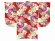 画像5: 卒業式の着物 小紋柄の二尺袖 単品 ショート丈 フリーサイズ【赤、雲と花束】 (5)