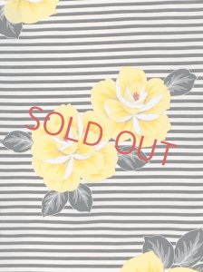 画像3: 七五三 着物 7歳 フルセット 総柄の女の子用 子供着物 結び帯セット(合繊)【黒系、横縞にバラ】 (3)