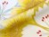 画像5: 七五三 7歳 女の子用 着物 フルセット 総柄の子供着物 結び帯セット(合繊)【黄色系、なでしこ重ね】 (5)
