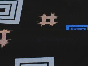 画像3: 子供浴衣 男の子 変り織りの浴衣 100cm【黒、四角】 (3)