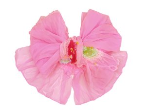 画像5: 女の子浴衣 へこ帯セット 90サイズ こども浴衣 絞り染め兵児帯 セット【青緑系、花】 (5)