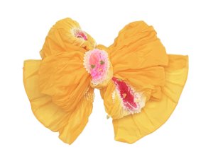 画像5: 女の子浴衣 へこ帯セット 90サイズ こども浴衣 絞り染め兵児帯 セット【水色、百合】 (5)