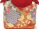 画像4: 七五三 草履 巾着セット 3歳 女の子 子供ぞうりきんちゃく 2点セット 草履 18.0cm【朱赤ｘ金、桜】 (4)
