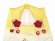 画像2: 七五三 着物 3歳女の子 刺繍柄の被布コート－単品（合繊）【黄色＆紫、うさぎと流水】 (2)