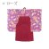 画像7: 女の子 袴セット 3歳 女の子 合繊 三つ身の着物(揚げ加工済)＆無地袴フルセット【紫の着物ｘえらべる袴５色】 (7)