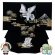 画像1: お宮参り 男の子 着物 正絹 刺繍柄 日本製 赤ちゃんのお祝い着 初着 産着 襦袢付き【黒地、鷹と宝船】 (1)