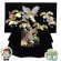 画像1: お宮参り 男の子 着物 正絹 刺繍柄 日本製 赤ちゃんのお祝い着 （初着 産着） 襦袢付き【黒地、鷹と帷子】 (1)