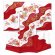 画像2: お宮参り 着物 女の子 日本製 本絞り 手描き 金駒刺繍 高級 赤ちゃんのお祝い着 初着【紅白、鞠と桜】 (2)
