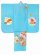 画像3: 七五三 7歳 女の子用 日本製 正絹 手描き友禅 金駒刺繍 古典柄 四つ身の着物【水色、鈴と四君子草】 (3)