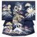 画像2: お宮参り 男の子 着物 刺繍入り 日本製 赤ちゃんのお祝い着 初着 産着 合繊 襦袢付き【紺、鷹と松竹梅、流水】 (2)