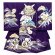 画像2: お宮参り 男の子 着物 刺繍入り 日本製 赤ちゃんのお祝い着 初着 産着 合繊 襦袢付き【濃紫、兜と松竹梅、流水】 (2)
