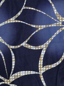 画像3: こども着物 3歳 男の子 モダンな小紋柄 三つ身の着物(合繊) ※腰紐・じゅばん付き【紺群青、大花】 (3)