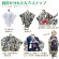 画像10: 七五三 着物 2025年新作 3歳 男の子 被布コートセット 合繊【水色・濃淡青、古典柄狛犬】 (10)