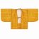 画像3: 子供着物アンサンブル 女の子用 先染め ウールの着物と羽織セット 130サイズ【黄色系、チェック】 (3)