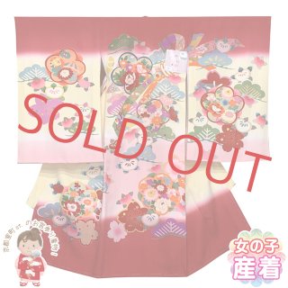 女の子 お宮参りの着物 柄：束ね熨斗 - 七五三 着物 お宮参り 産