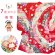 画像1: 七五三 7歳 女の子用 日本製 正絹 絵羽付け 四つ身の着物【赤、古典 桜と菊】 (1)