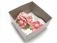 画像2: オリジナル手作り髪飾り-ちりめん・ピンクの花　2本セット