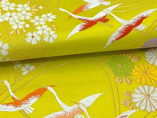七五三 袋帯 正絹 桐生織 こども・ジュニア用 日本製 全通の女の子用祝