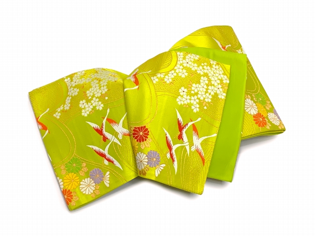 七五三 袋帯 正絹 桐生織 こども・ジュニア用 日本製 全通の女の子用祝 