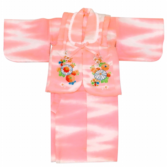 初節句やお正月に 女の子 でんちセット 日本製 赤ちゃんの着物 