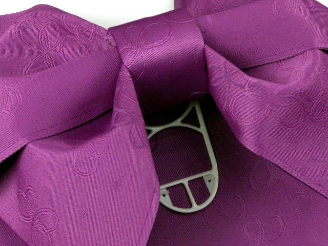 ジュニア用浴衣帯 女の子 作り帯(結び帯)【紫、蝶】
